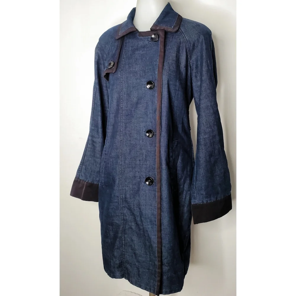 VTG 90s Pennyblack | Denim Trench Coat - Picture 1 of 8